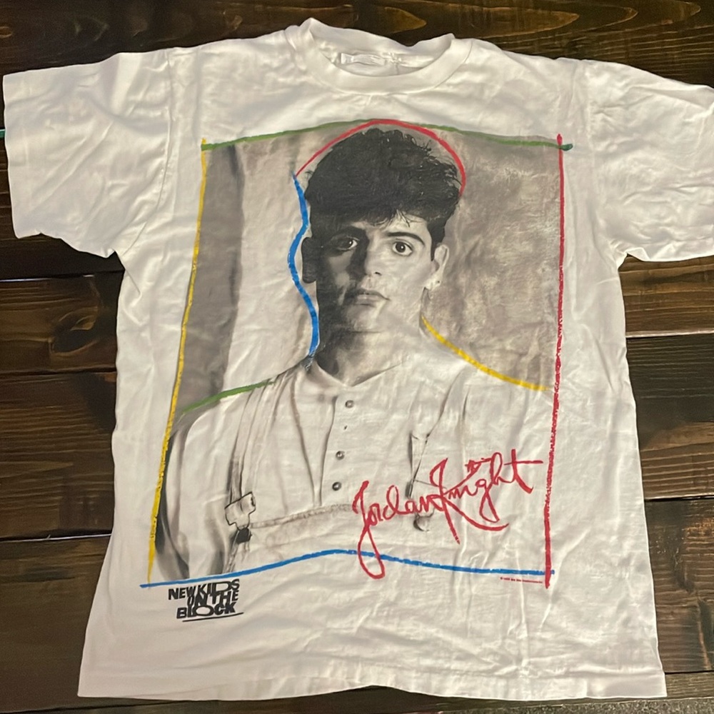 Vintage 1989 Jordan Knight NKOTB tshirt